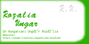 rozalia ungar business card